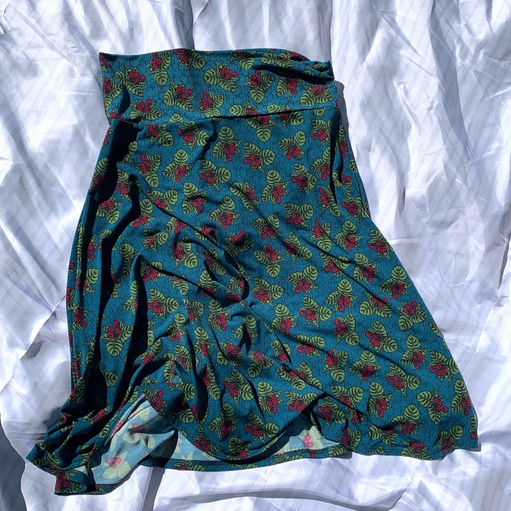 Blue Floral LulaRoe Skirt